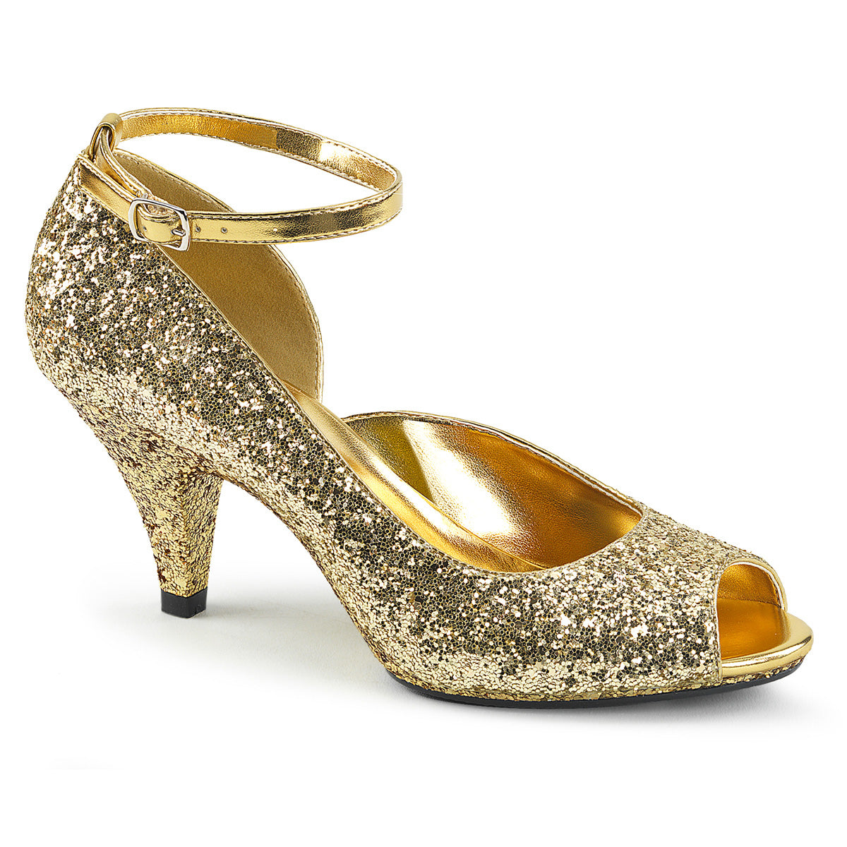 Fabulicious Damen Sandalen BELLE-381g Gold Glitter / Gold Glitter
