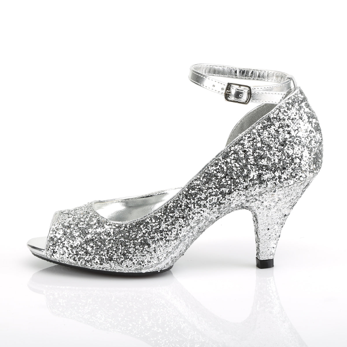 Fabulicious Womens Sandals BELLE-381G Slv Glitter/Slv Glitter