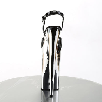 Pleaser Damen Sandalen BEYOND-009 BLK / SLV Chrome