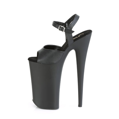Pleaser Damen Sandalen BEYOND-009 BLK Faux Leder / BLK Matte