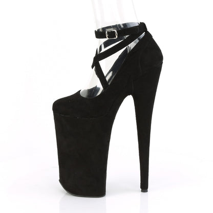 Pleaser Damen Sandalen BEYOND-087fs BLK Faux Wildleder / BLK Faux Wildleder