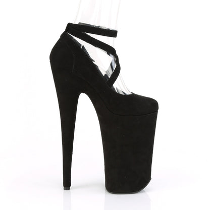 Pleaser Damen Sandalen BEYOND-087fs BLK Faux Wildleder / BLK Faux Wildleder