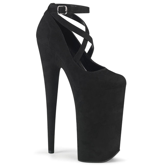 Pleaser Damen Sandalen BEYOND-087fs BLK Faux Wildleder / BLK Faux Wildleder