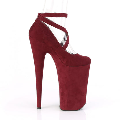 Pleaser Damen Sandalen BEYOND-087FS Burgund Faux Wildleder / Burgund Faux Wildleder