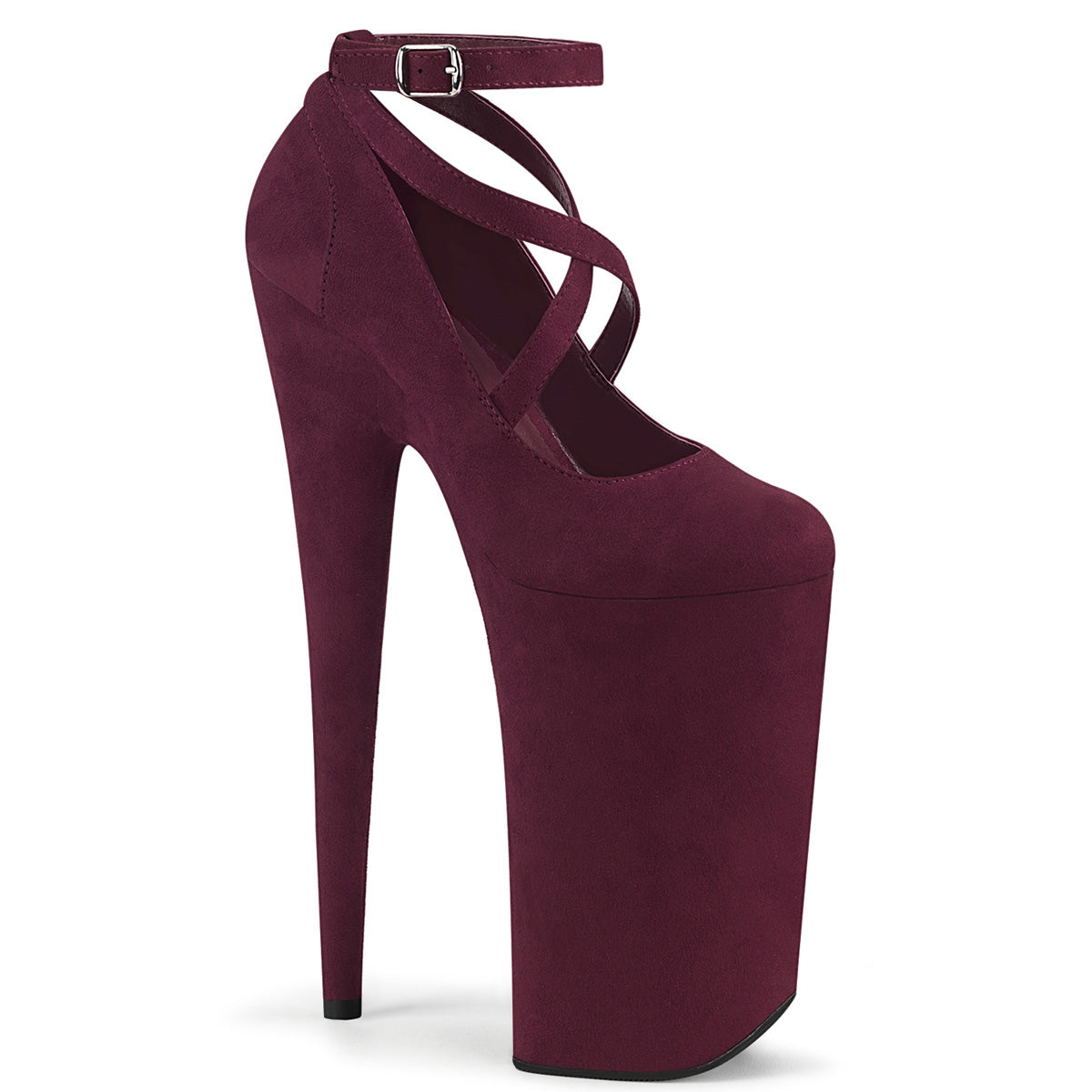 Pleaser Damen Sandalen BEYOND-087FS Burgund Faux Wildleder / Burgund Faux Wildleder