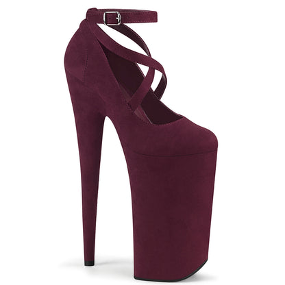 Pleaser Damen Sandalen BEYOND-087FS Burgund Faux Wildleder / Burgund Faux Wildleder