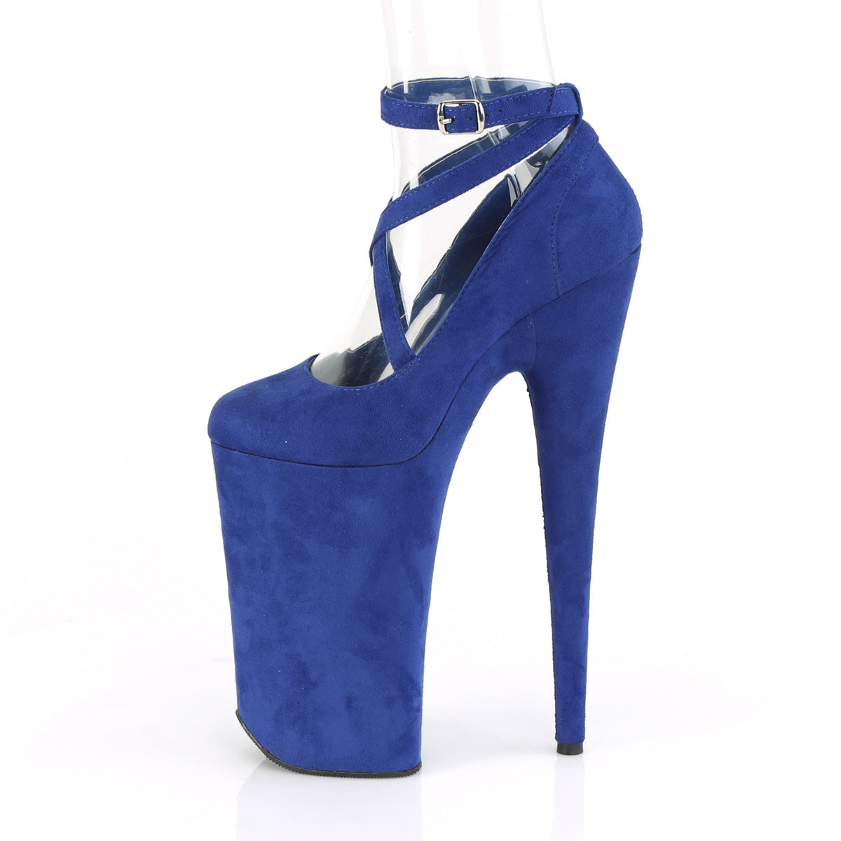 Pleaser Damen Sandalen BEYOND-087FS Royal Blue F. Wildleder / Royal Blue F.Sede