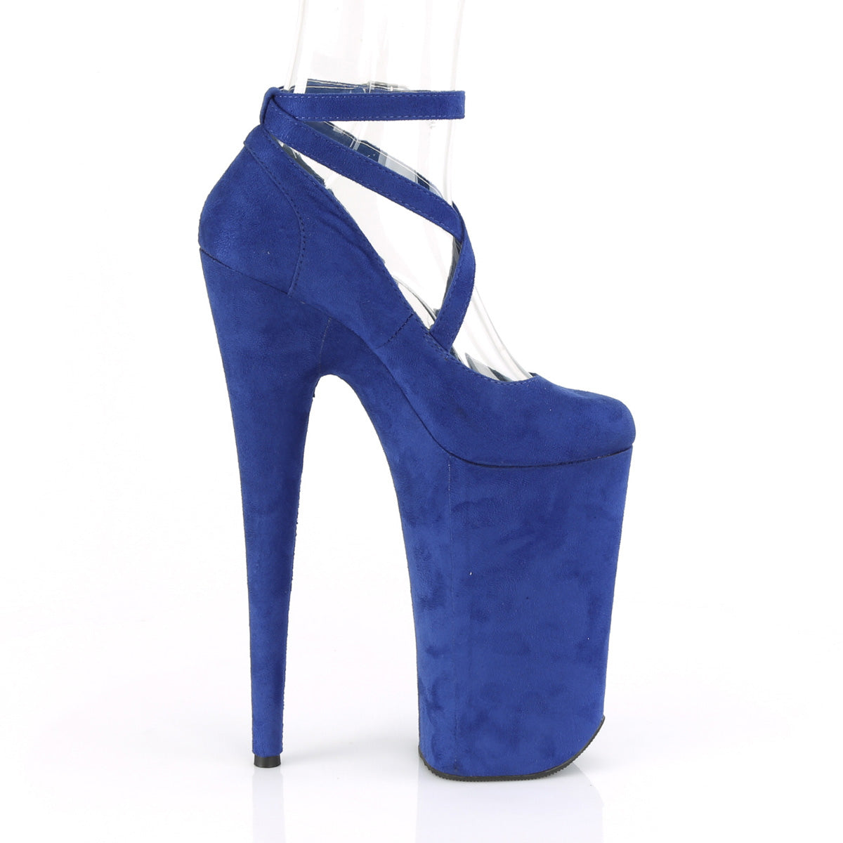 Pleaser Damen Sandalen BEYOND-087FS Royal Blue F. Wildleder / Royal Blue F.Sede
