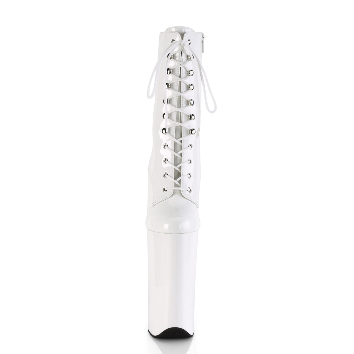 Pleaser Womens Ankle Boots BEYOND-1020 Wht Pat/Wht
