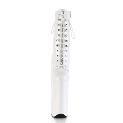 Pleaser Womens Ankle Boots BEYOND-1020 Wht Pat/Wht