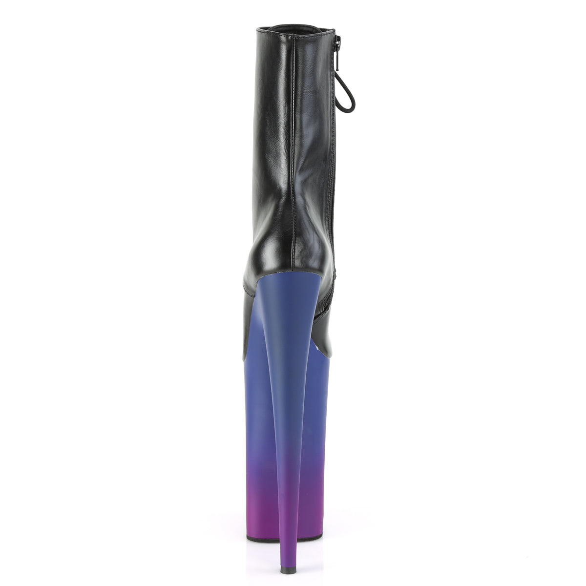 Pleaser Damen Knöchelstiefel BEYOND-1020BP BLK Faux Leder / Blau-Purple Ombre