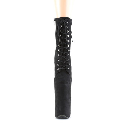 Pleaser Damen Knöchelstiefel BEYOND-1020FS BLK Faux Wildleder / BLK Faux Wildleder