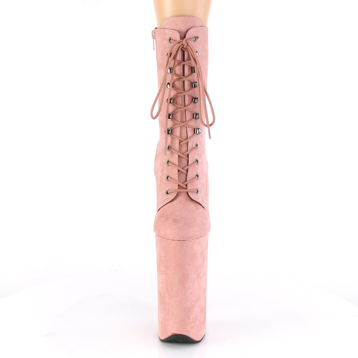 Pleaser Damen Knöchelstiefel BEYOND-1020Fs B. Rosa Faux Wildleder / b. Rosa Faux Wildleder.