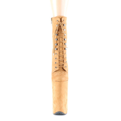 Pleaser Damen Knöchelstiefel BEYOND-1020FS. Camel Faux Wildleder /Camel Faux Wildleder.