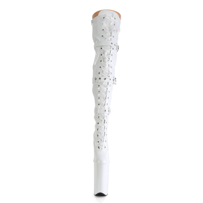 Pleaser   BEYOND-3028 Wht Str Pat/Wht