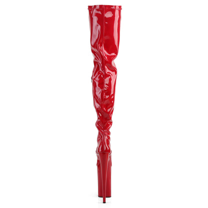 Pleaser Womens Boots. BEYOND-4000 rot Stretch pat / rot