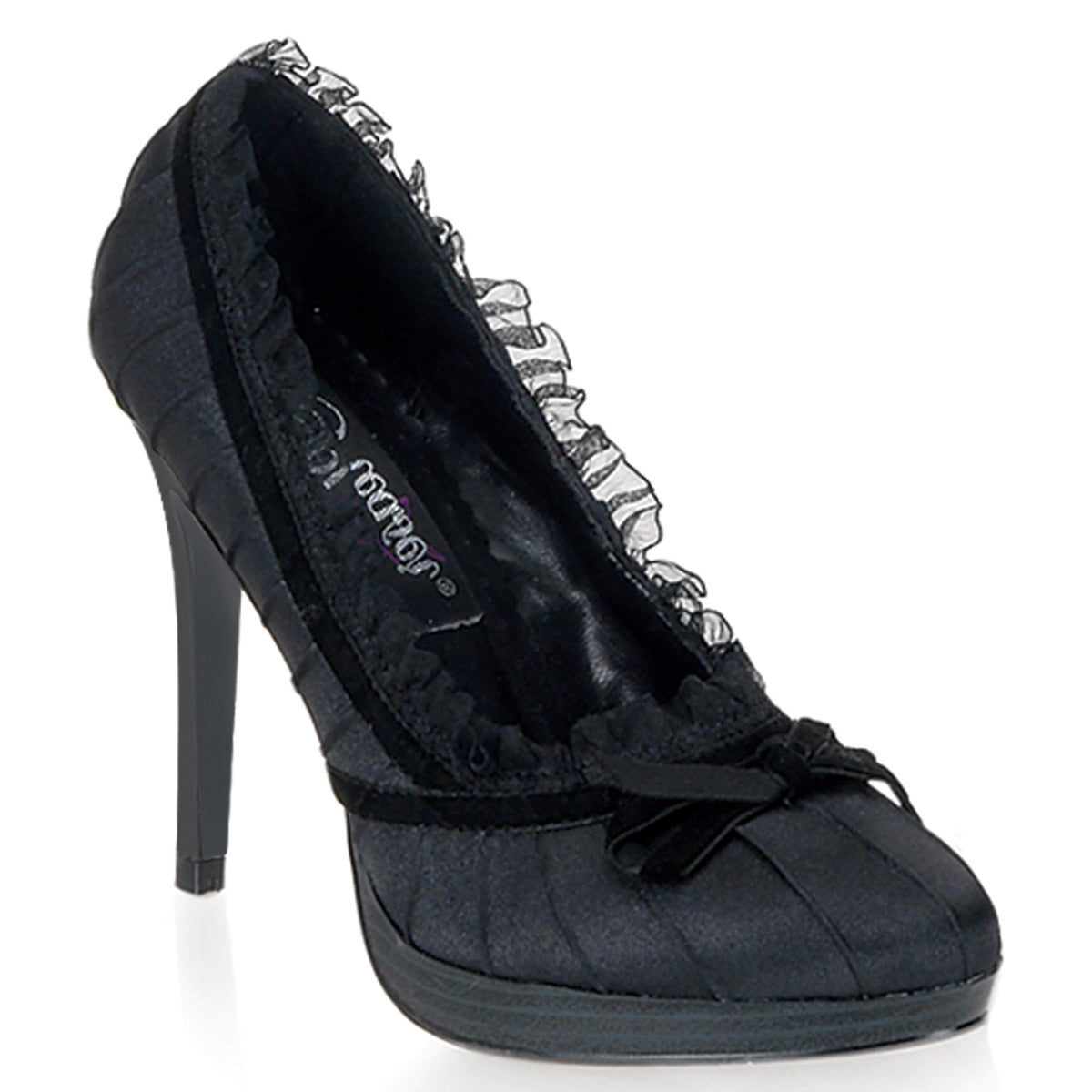 Pin Up Couture Frauenpumpen BLISS-38 blk satin.