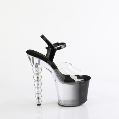 Pleaser   BLISS-708-1BC CLR-BLK/BLK-CLR OMBRE