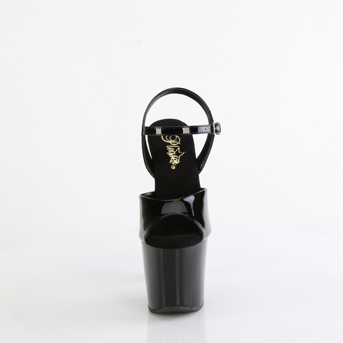 Pleaser   BLISS-709 BLK PAT/BLK-SLV-Chrom