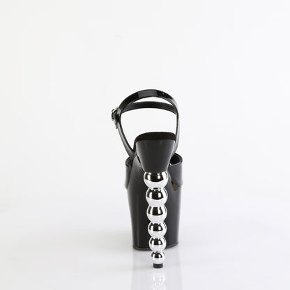 Pleaser   BLISS-709 BLK PAT/BLK-SLV-Chrom