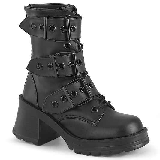 DemoniaCult  Stiefeletten BRATTY-118 BLK Vegan Leder