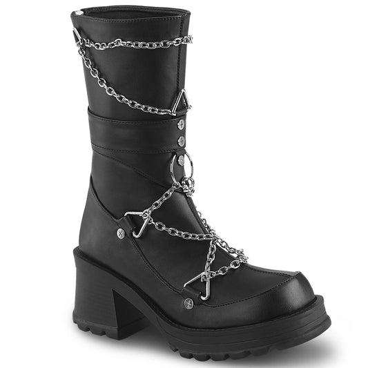 DemoniaCult  Stiefel BRATTY-120 BLK Vegan Leder