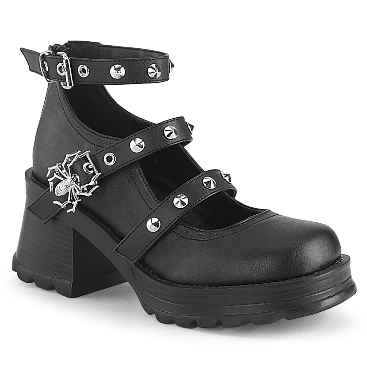 DemoniaCult  Pumps BRATTY-30 BLK Vegan Leder