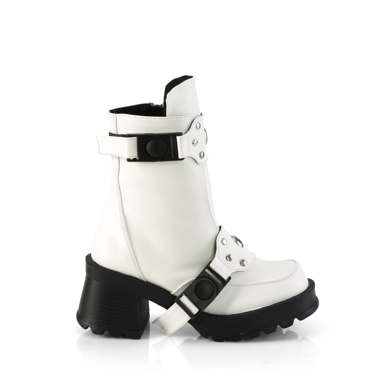 DemoniaCult  Stiefeletten BRATTY-56 wht veganes Leder