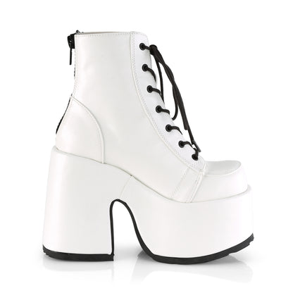 DemoniaCult Damenknöchelstiefel CAMEL-203 wht veganes Leder