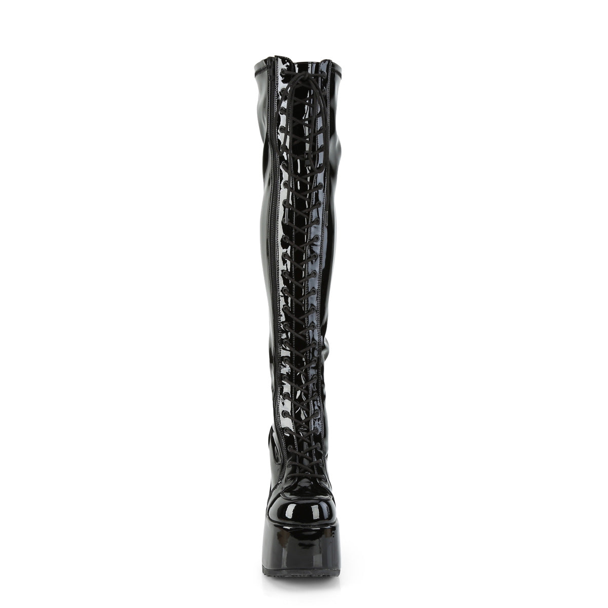 DemoniaCult Frauenstiefel CAMEL-300 blk str Pat