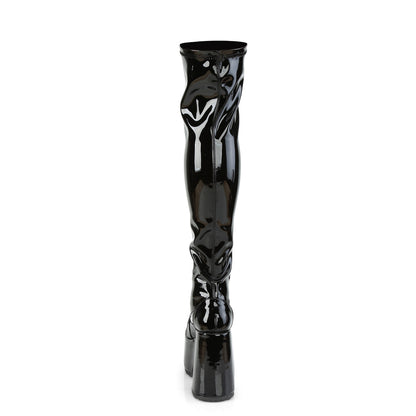 DemoniaCult Frauenstiefel CAMEL-300 blk str Pat