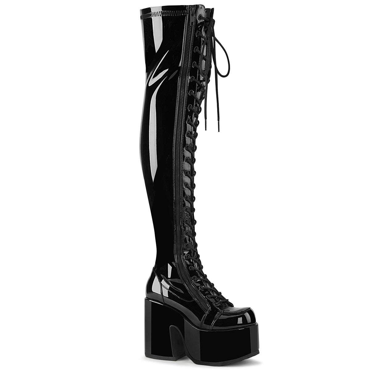 DemoniaCult Frauenstiefel CAMEL-300 blk str Pat