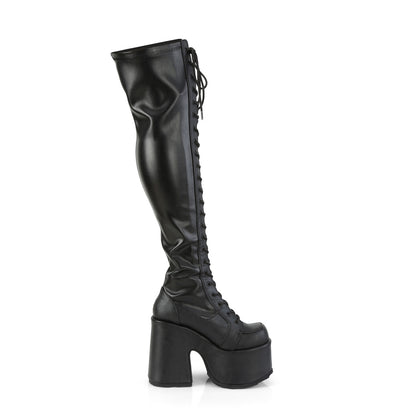 DemoniaCult Frauenstiefel CAMEL-300 blk str vegan Leder