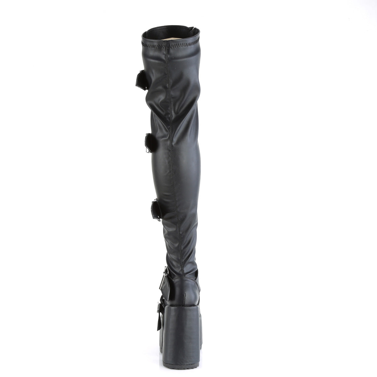 DemoniaCult  Stiefel CAMEL-305 BLK Stretch Vegan Leder