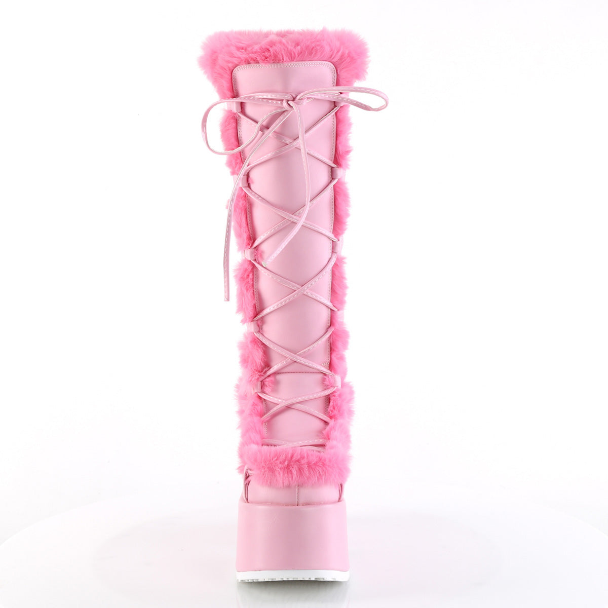 DemoniaCult  Stiefel CAMEL-311 B. Pink Vegan Leder