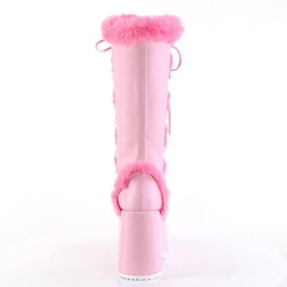 DemoniaCult  Stiefel CAMEL-311 B. Pink Vegan Leder