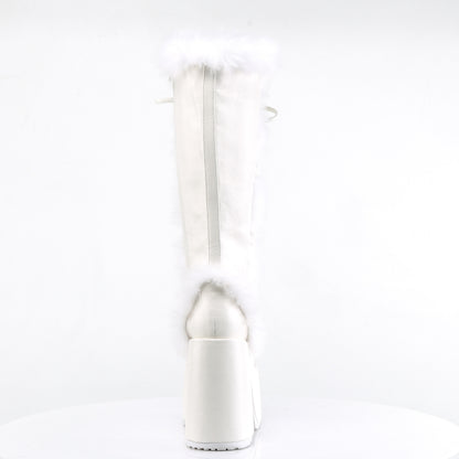 DemoniaCult Frauenstiefel CAMEL-311 WHT Veganer Leder