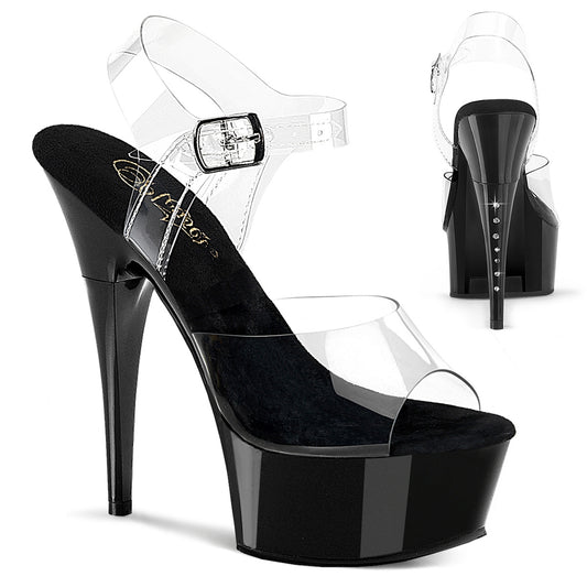 Pleaser Women's Platform Shoes CAPTIVA-608 Clr/Blk