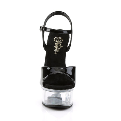 Pleaser Womens Sandals CAPTIVA-609 Blk Pat/Clr