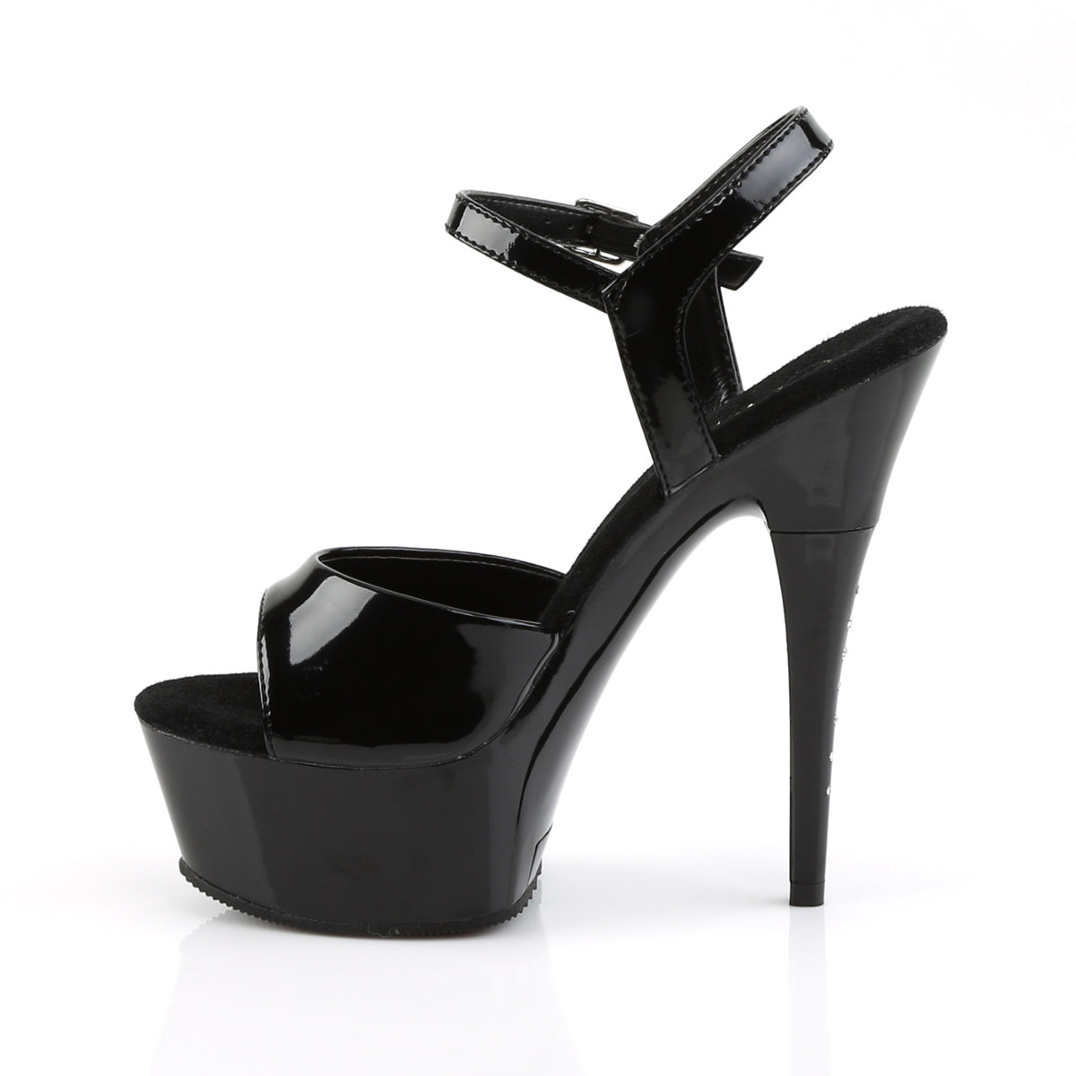 Pleaser Womens Sandals CAPTIVA-609 Blk Pat/Blk