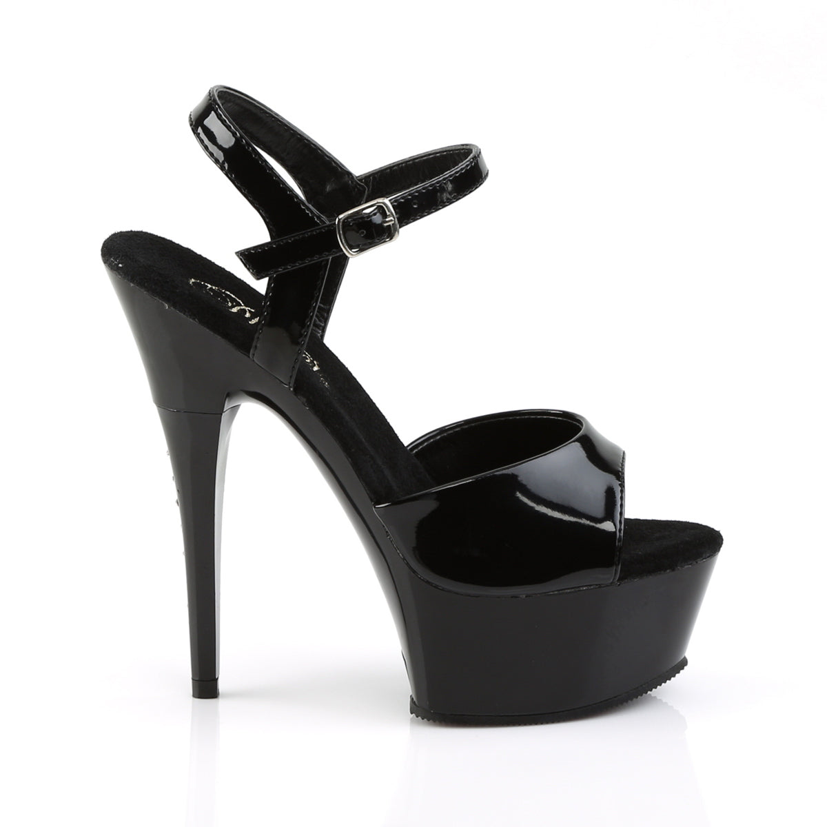 Pleaser Womens Sandals CAPTIVA-609 Blk Pat/Blk
