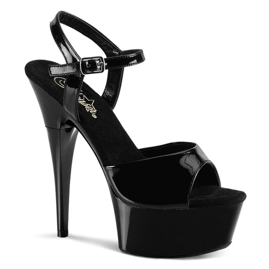 Pleaser Womens Sandals CAPTIVA-609 Blk Pat/Blk