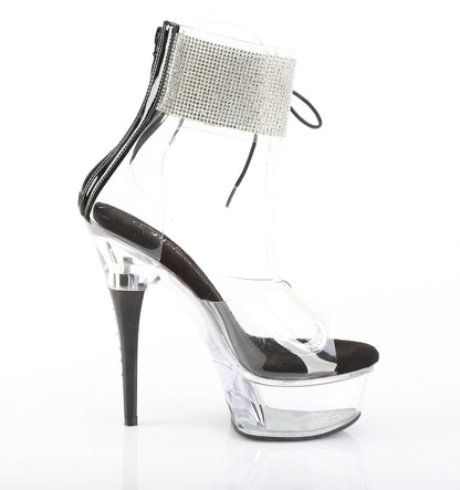 Pleaser Women's Platform Shoes CAPTIVA-624RS Clr/Blk