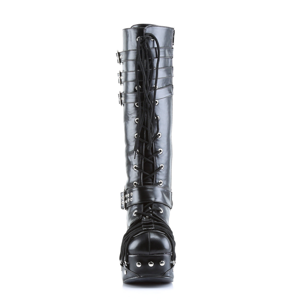 DemoniaCult Frauenstiefel CHARADE-206 BLK Vegan Leder