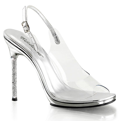 Fabulicious Damen Sandalen CHIC-18 CLR-SLV PU / SLV-Chrom
