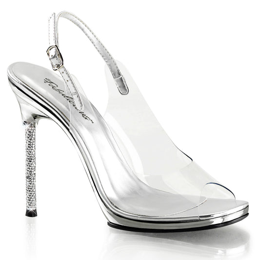 Fabulicious Damen Sandalen CHIC-18 CLR-SLV PU / SLV-Chrom