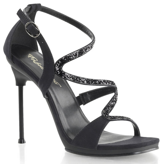 Fabulicious Damen Sandalen CHIC-24 BLK V. Weder-Glitter / BLK Matt