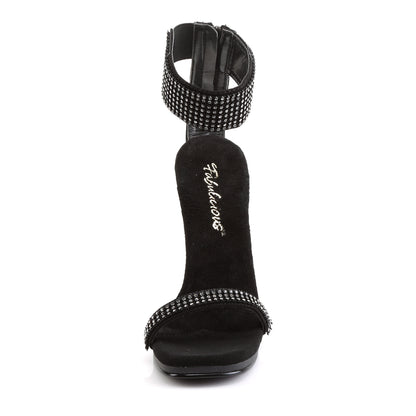 Fabulicious Womens Sandals CHIC-40 Blk Nubuck Pu/Blk