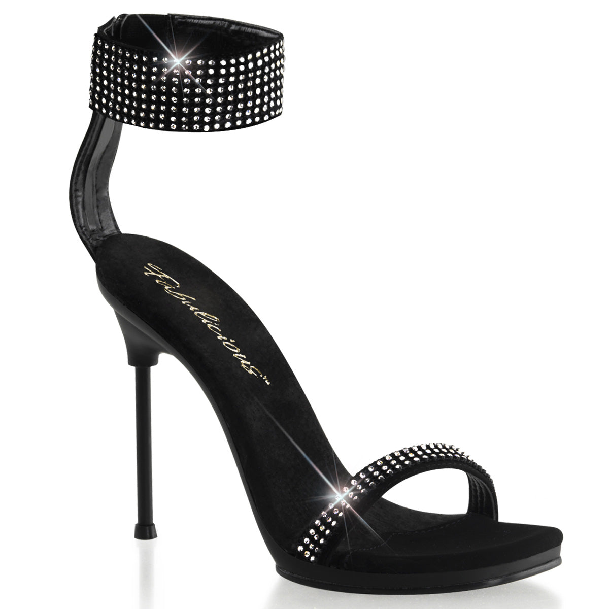 Fabulicious Womens Sandals CHIC-40 Blk Nubuck Pu/Blk