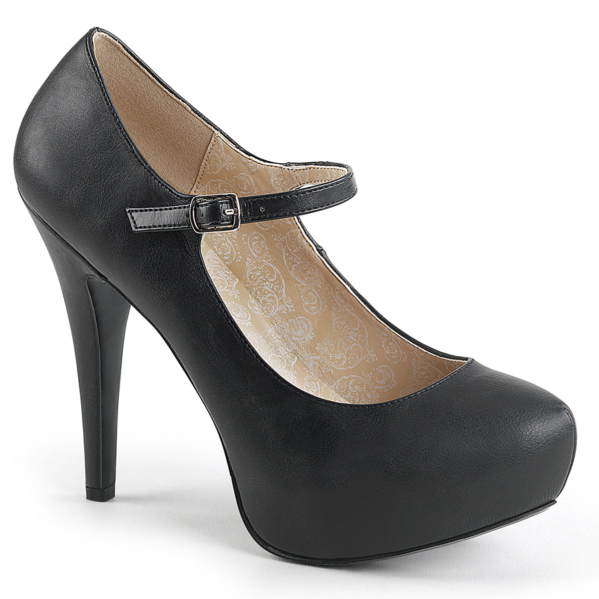 Pleaser Pink Label Frauenpumpen CHLOE-02 BLK Faux Leder